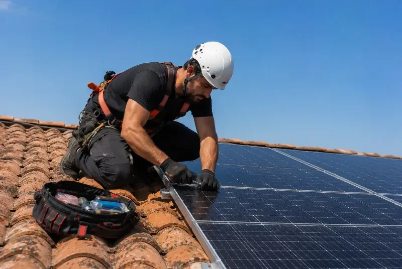 Maintenance et monitoring de panneaux solaires à Vernoil-le-Fourrier