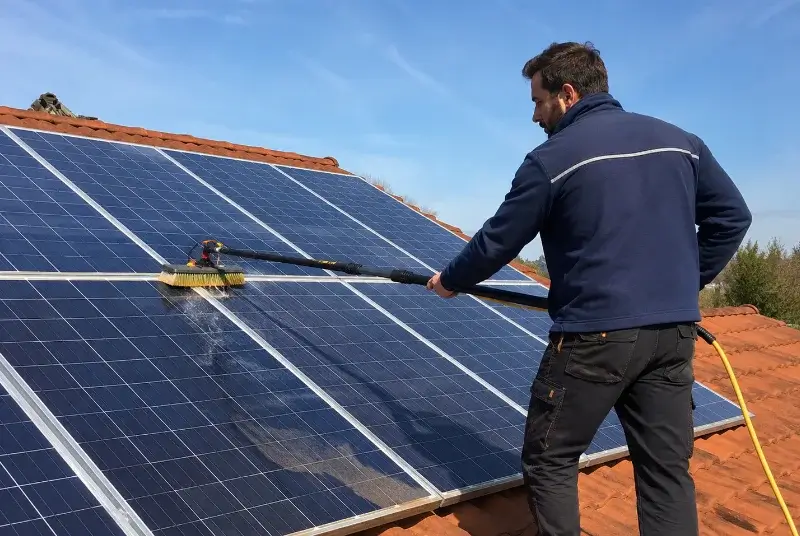 Nettoyage et entretien de panneaux solaires à Vernoil-le-Fourrier